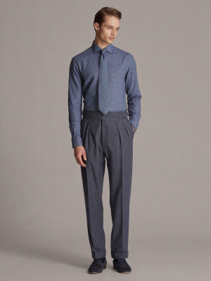 Gregory Wool-cotton Herringbone Trouser