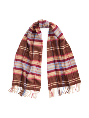 Plaid Wool-blend Scarf