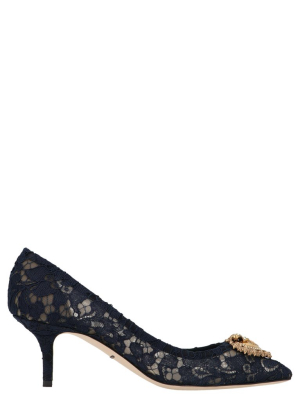 Dolce & Gabbana Lace Detailed Pointed-toe Pumps