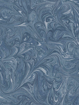 Sierra Marble Wallpaper In Washed Denim From The Boho Rhapsody Collection By Seabrook Wallcoverings