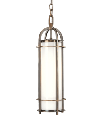 Hudson Valley Lighting Portland Pendant - Historic Bronze & Opal Glossy