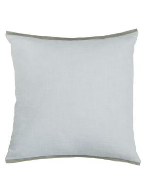 Cotton Pillow In White & Grey