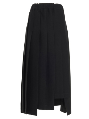 Comme Des Garçons Asymetric Pleated Skirt