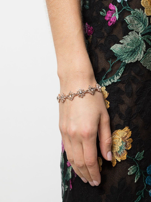 Floral Crystal Embellished Bracelet