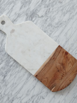 Marble & Wood Cutting Board