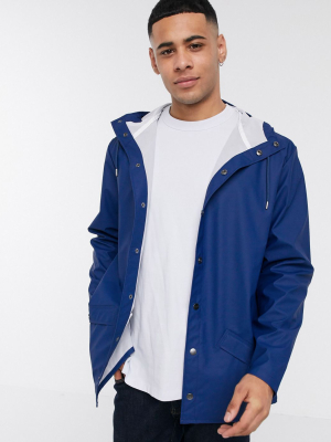 Rains Lightweight Hooded Jacket In Blue