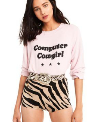 Wildfox Computer Cowgirl Sommers Sweater