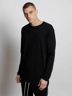 Dawson Long Sleeve Crew Neck Top Logo