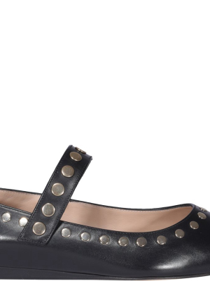 Stuart Weitzman Gala Studs Maryjane Flats