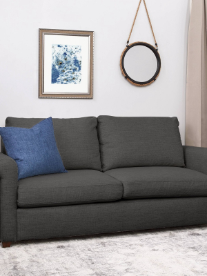 Lewis Rolled Arm Sofa Gray - Truly Home