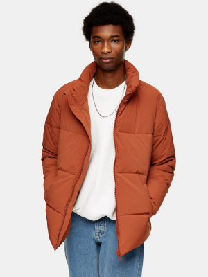 Considered Rust Padded Puffer Jacket