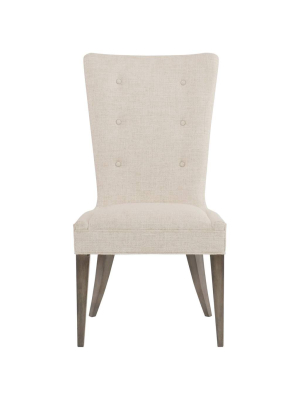 Profile Tufted Side Chair, Flax