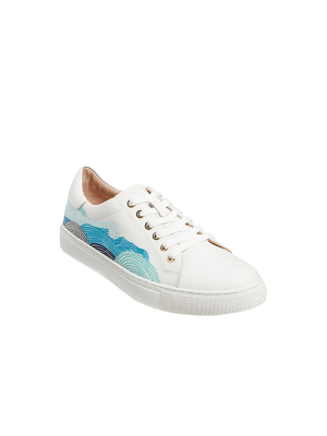 Rory Embroidered Wave Sneaker