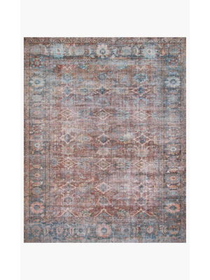 Magnolia Home Lucca Lf-11 Brick / Ocean Area Rug