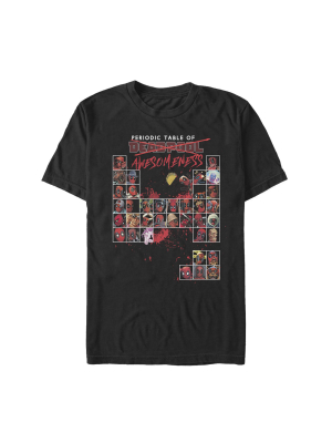 Men's Marvel Deadpool Periodic Table T-shirt