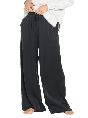 Papinelle  Pure Silk Wide Leg Pant in Black – Papinelle Sleepwear US