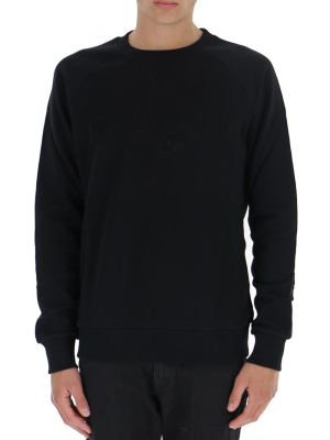 Balmain Logo Embossed Crewneck Sweatshirt