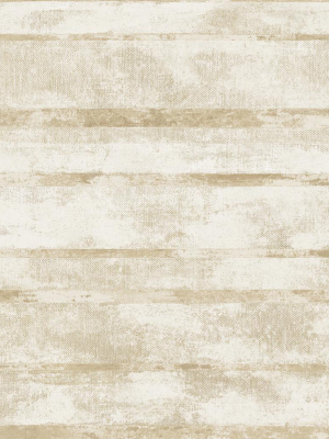 Otis Wallpaper In Off-white And Gold From The Metalworks Collection By Seabrook Wallcoverings