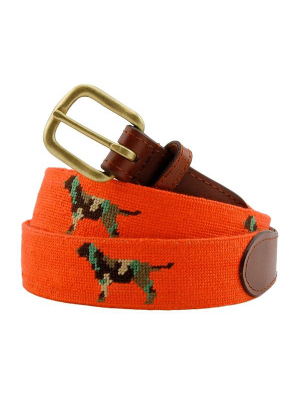 Camo Retriever Needlepoint Belt