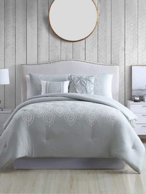 Modern Threads 5 Piece Embroidered Comforter Set Tiffany.