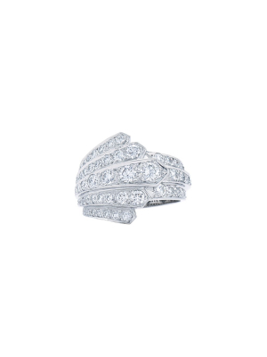 Cascade Diamond Ring - White Gold