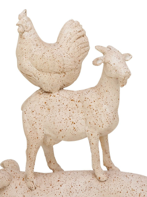 Decorative Farm Animal Set - White - Olivia & May