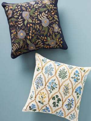 Rifle Paper Co. X Loloi Botanical Lattice Pillow