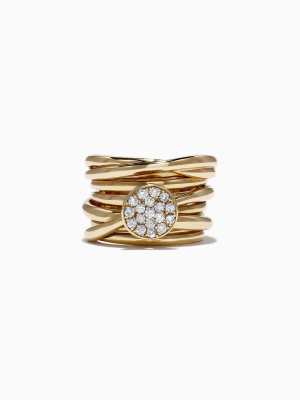 Effy D'oro 14k Yellow Gold Diamond Ring, 0.35 Tcw