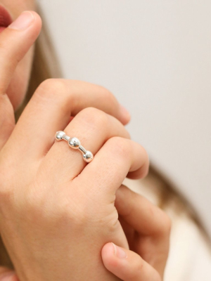 Seeded Eternity Ring Silver