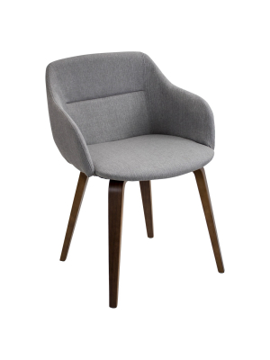 Campania Mid-century Modern Chair In Walnut Wood - Lumisource