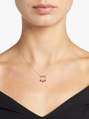 Diamond Briolette Mini Bar Necklace