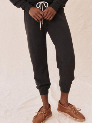 The Cropped Sweatpant In Almost Black