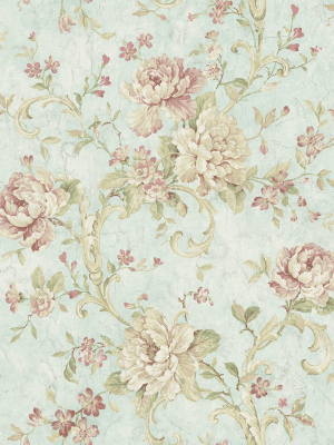 Antiqued Rose Wallpaper In Morning Rose From The Vintage Home 2 Collection By Wallquest