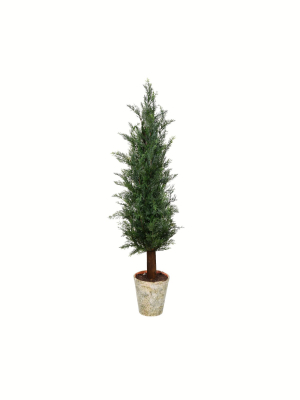 Vickerman Artificial Potted Cedar Tree.