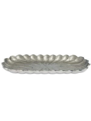 Julia Knight Peony 14" Rectangular Tray In Platinum