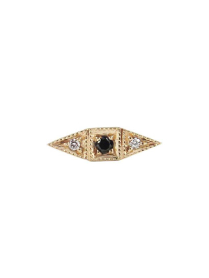 Jennie Kwon Designs Deco Point Long Stud Black Diamond (single)