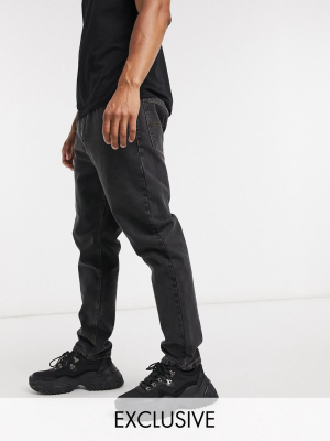 Collusion X003 Tapered Jeans In Black