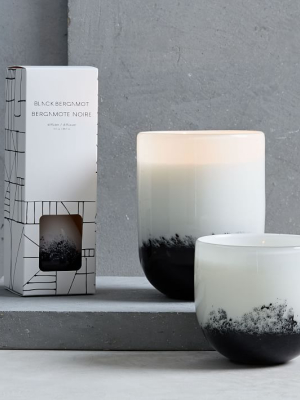 Black & White Speckled Glass Homescent Collection - Black Bergamot