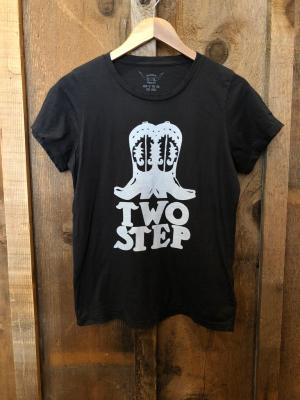 Two Step Women's Tee Blk/white