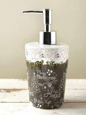 Lakeside Chalkboard Christmas Soap Or Lotion Hand Pump Dispenser With Sentiments