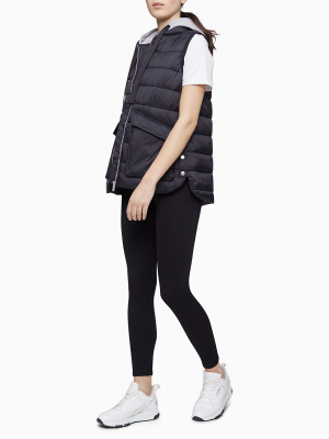 Performance Fleece Hood Quilted Vest