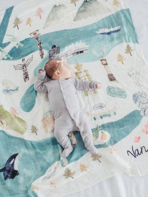 Bamboo/cotton Muslin Swaddle - Vancouver