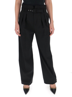 Red Valentino Belted Straight-leg Trousers