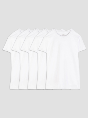 Fruit Of The Loom Men's 5pk Coolzone Crew-neck T-shirt - White