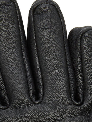 Leather-paneled Tech-twill Ski Gloves