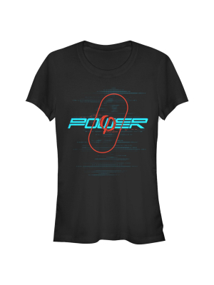 Junior's Project Power Glitchy Superpower T-shirt