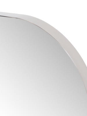 Bellvue Square Mirror In Shiny Steel