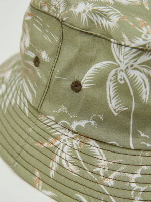 Hawaiian Bucket Hat In Sage