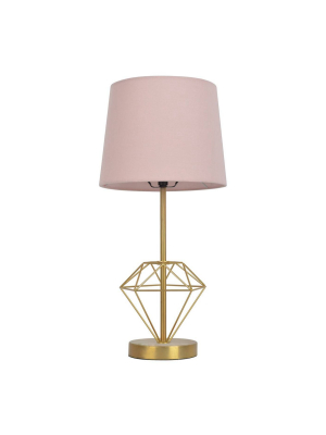 Wire Diamond Table Lamp Pink/gold - Pillowfort™