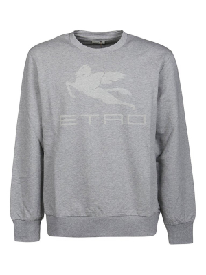 Etro Logo Print Crewneck Sweater